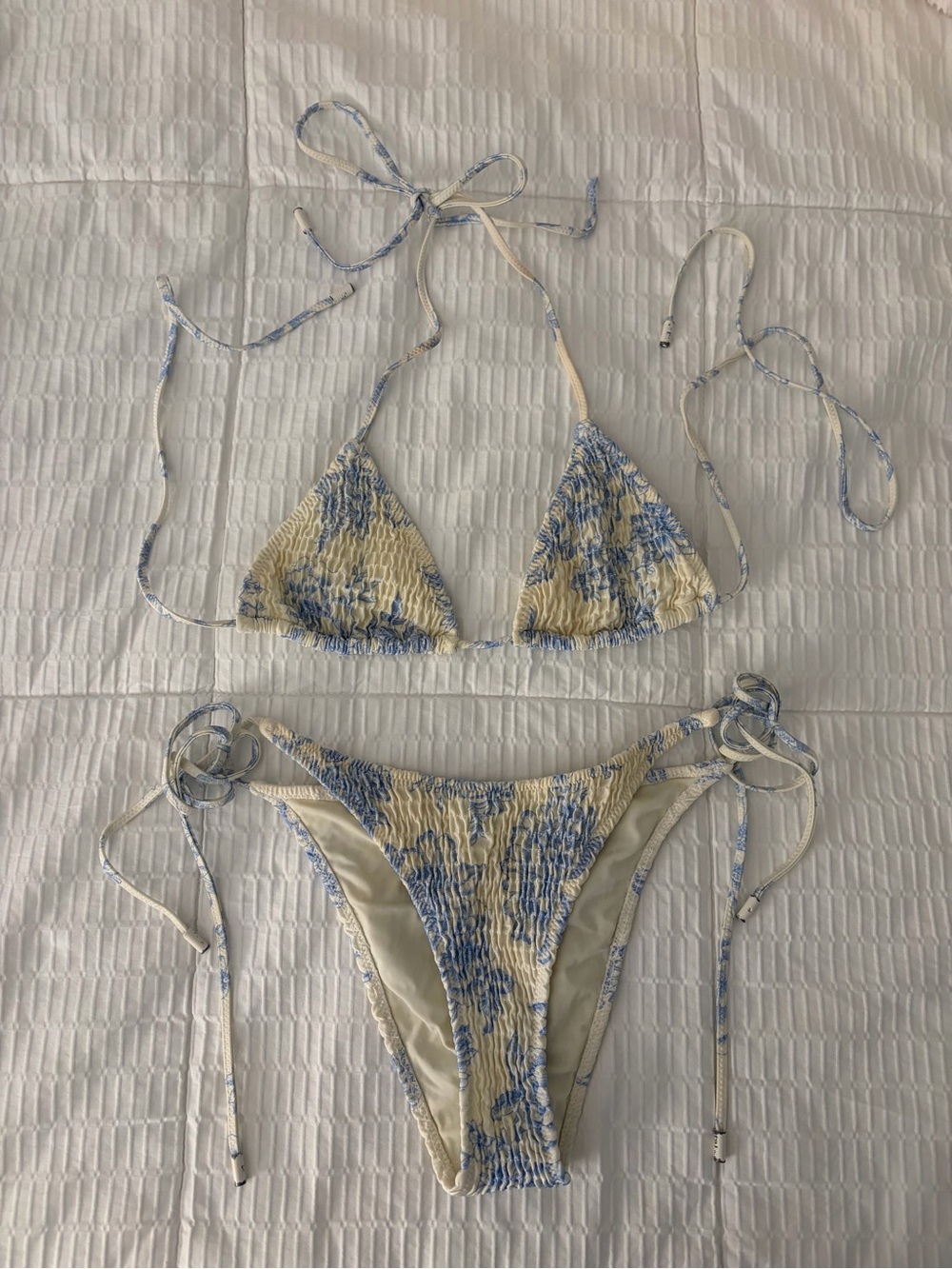 Triangl vinca in indigo